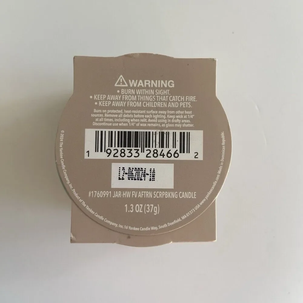 3PC Yankee Candle Afternoon Scrapbooking 1.3 Oz Mini Votive Glass Candle Apple - Picture 3 of 4